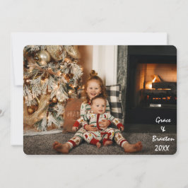 Vrolijk kerstfeest Happy Nieuwjaarsfotokaart Feestdagenkaart