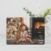 Vrolijk kerstfeest Happy Nieuwjaarsfotokaart Feestdagenkaart (Staand voorkant)