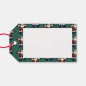 vrolijk kerstfeest! Happy Santa Father kerstpatroo Cadeaulabel (Achterkant Horizontaal)