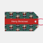 vrolijk kerstfeest! Happy Santa Father kerstpatroo Cadeaulabel (Voorkant (Horizontaal))