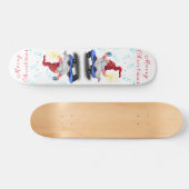 Vrolijk kerstfeest - Happy Skater Gnome met cadeau Persoonlijk Skateboard (Horizontaal)