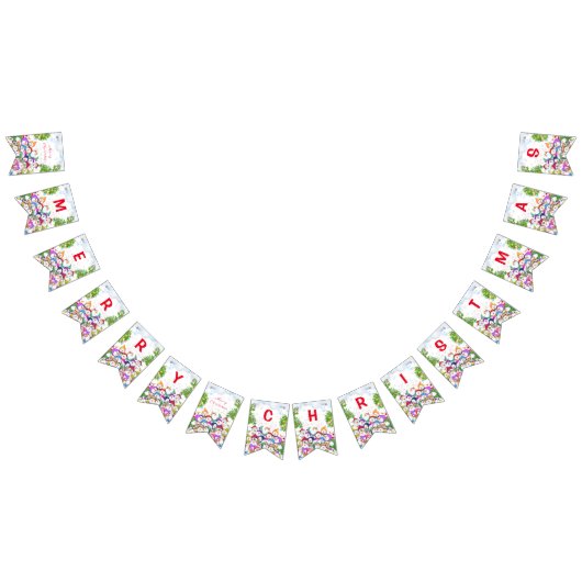 Vrolijk kerstfeest - Happy Snowmans kerstfeest Vlaggetjes (Alle)