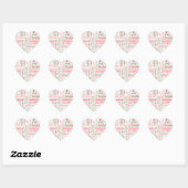 Vrolijk kerstfeest! hart sticker (Vel)