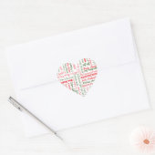 Vrolijk kerstfeest! hart sticker (Envelop)