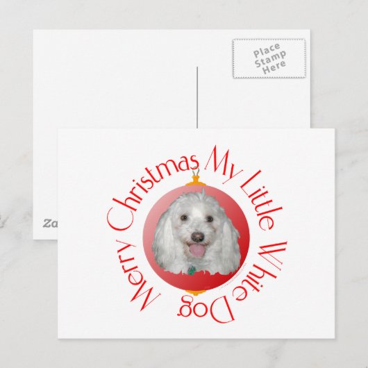 Vrolijk kerstfeest Havanese Feestdagenkaart (Voorkant / Achterkant)