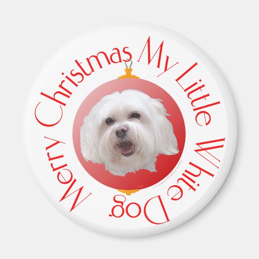 Vrolijk kerstfeest Havanese Magneet (Voorkant)