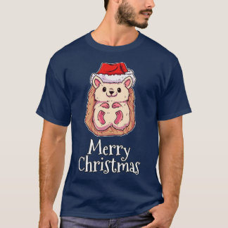 Vrolijk kerstfeest Hedgehog Santas Pet Hedgehog T-shirt