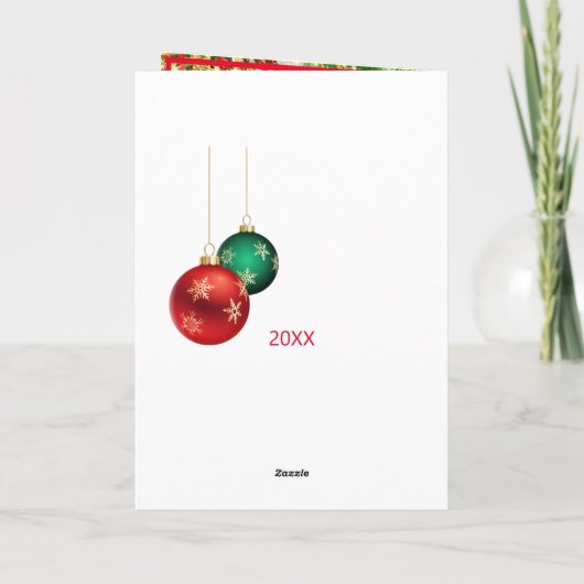 Vrolijk kerstfeest, heldere Happy Colors Feestdagen Kaart (Achterkant)