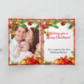 Vrolijk kerstfeest, heldere Happy Colors Feestdagen Kaart (Binnen)