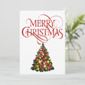 Vrolijk kerstfeest, heldere Happy Colors, persoonl Feestdagenkaart (Staand voorkant)