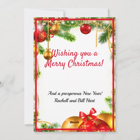 Vrolijk kerstfeest, heldere Happy Colors, persoonl Feestdagenkaart (Achterkant)