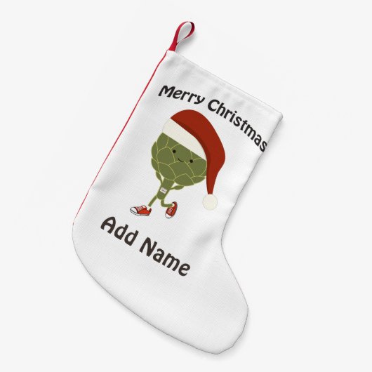 Vrolijk kerstfeest! Het runnen van Artichoke Kleine Kerstsok (Voorkant (Hangend))