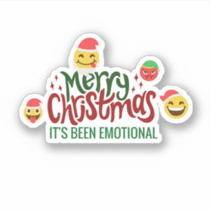 Vrolijk kerstfeest Het was een EMOTIONELE LEUK EMO Sticker