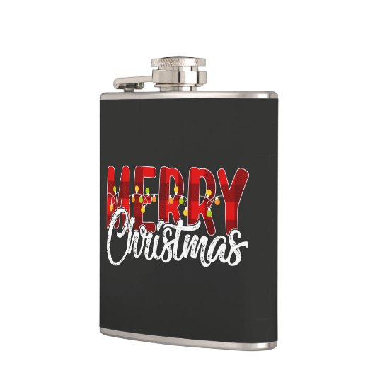 Vrolijk kerstfeest heupfles (Links)