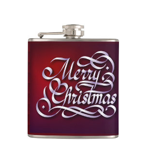 Vrolijk kerstfeest heupfles