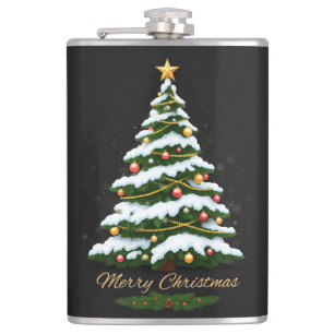 Vrolijk kerstfeest heupfles