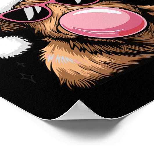 Vrolijk Kerstfeest Highland Koe Design Xmas Koe Lo Poster (Hoek)