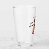 Vrolijk kerstfeest Highland Koe Glas (Rechts)