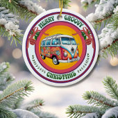 Vrolijk kerstfeest Hippie Van Ornament
