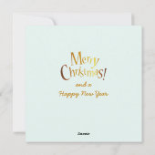 Vrolijk Kerstfeest Hippo Kerstmuts en sjaal Feestdagenkaart (Achterkant)