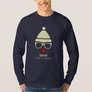 Vrolijk kerstfeest Hipster Rudolph Mannen T-shirt