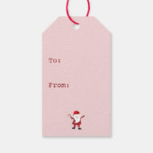 Vrolijk kerstfeest Ho Ho Santa Claus Cadeaulabel (Achterkant)