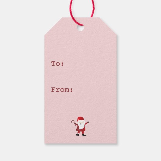 Vrolijk kerstfeest Ho Ho Santa Claus Cadeaulabel (Achterkant)