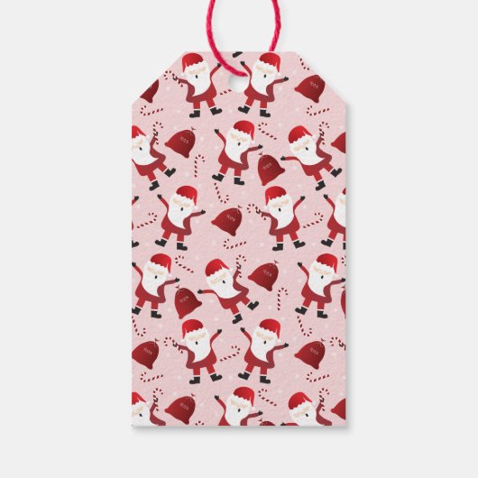 Vrolijk kerstfeest Ho Ho Santa Claus Cadeaulabel (Achterkant)