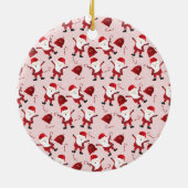 Vrolijk kerstfeest Ho Ho Santa Claus Keramisch Ornament (Achterkant)