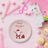 Vrolijk kerstfeest Ho Ho Santa Claus Papieren Bordje (Feest)