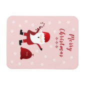 Vrolijk kerstfeest Ho Ho Santa Claus Red Magneet (Horizontaal)