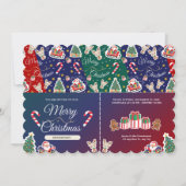 Vrolijk Kerstfeest HOHOHO Custom Landschap Uitnodi Kaart (Voorkant)