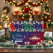 Vrolijk Kerstfeest HOHOHO Custom Landschap Uitnodi Kaart