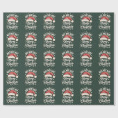 Vrolijk Kerstfeest HoHoHo Grappig Kerstman Hat Ker Cadeaupapier (Vlak)