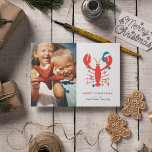 Vrolijk kerstfeest | Holiday Beach Lobster Crab Feestdagenkaart<br><div class="desc">Vrolijk kerstfeest | Holiday Beach Lobster Crab</div>