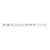 Vrolijk kerstfeest | Holiday Personalized Ribbon Grosgrain Lint (Voorkant)