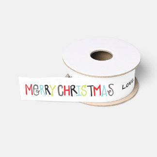 Vrolijk kerstfeest | Holiday Personalized Ribbon Grosgrain Lint