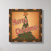 Vrolijk Kerstfeest Holiday Tree Canvas (Voorkant)
