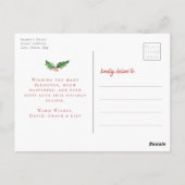 Vrolijk kerstfeest | Holly Berries | 3 Fotovakanti Briefkaart (Achterkant)