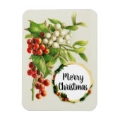 Vrolijk kerstfeest Holly Berries  Gift Magnet Magneet (Verticaal)