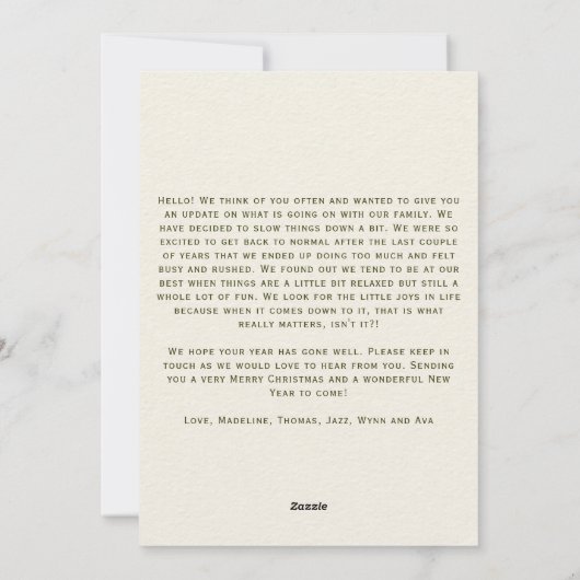 Vrolijk kerstfeest Holly Berries in de Miles Feestdagenkaart (Achterkant)