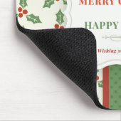Vrolijk kerstfeest  Holly Berry Muismat (Hoek)