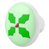 Vrolijk kerstfeest Holly Ceramic Knob Keramische Knop (Rechts)