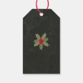 Vrolijk kerstfeest Holly en late feestdag Cadeaulabel (Achterkant)