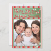 Vrolijk Kerstfeest Holly Familie Feestdagenkaart (Voorkant)