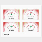 Vrolijk kerstfeest Holly, gepersonaliseerd bakken Rechthoekige Sticker (Vel)