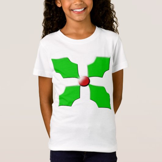 Vrolijk kerstfeest Holly Kinder T Shirt (Voorkant)