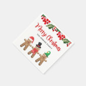 Vrolijk kerstfeest Holly Paper Napkins Servet (Hoek)