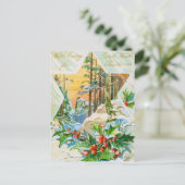  Vrolijk Kerstfeest Holly Seizoen Groeten Feestdagenkaart (Staand voorkant)