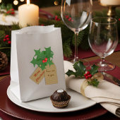 Vrolijk Kerstfeest Holly Spring gepersonaliseerde Bedankzakje